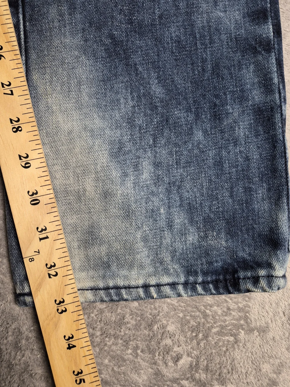PRPS Men's Buttonfly Biker Jeans Blue Size 36 Ribbed Multi Zipper Denim EUC